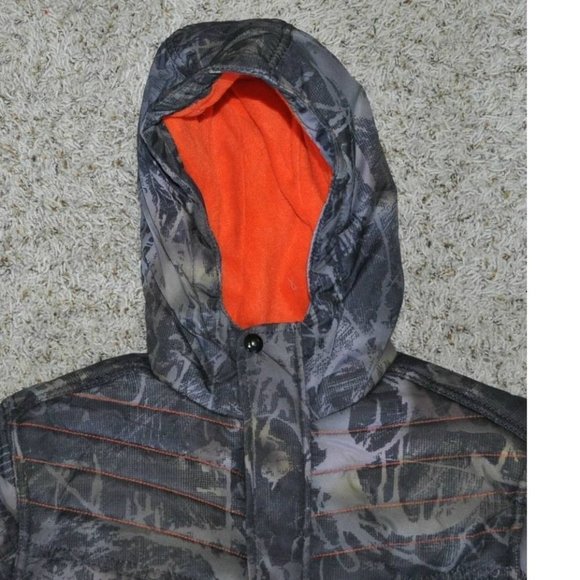 Boys Winter Jacket Camo 14/16 Hooded Puffer Snow Heavy Zip Up Athletech - Picture 2 of 6